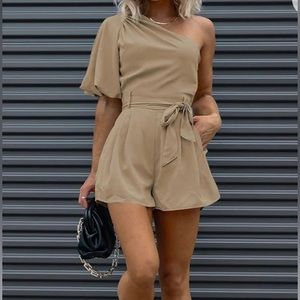 NWOT One shoulder romper